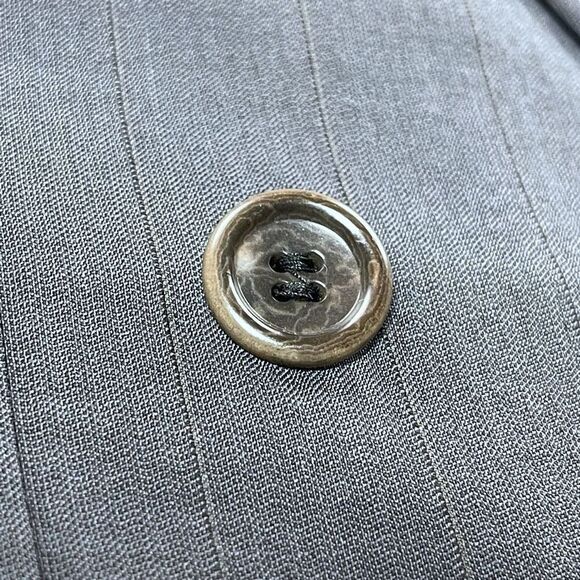 BOSS Hugo Boss Blazer Mens 40L Navy Pinstripe Double Breasted Al Capone Catania - Picture 6 of 12